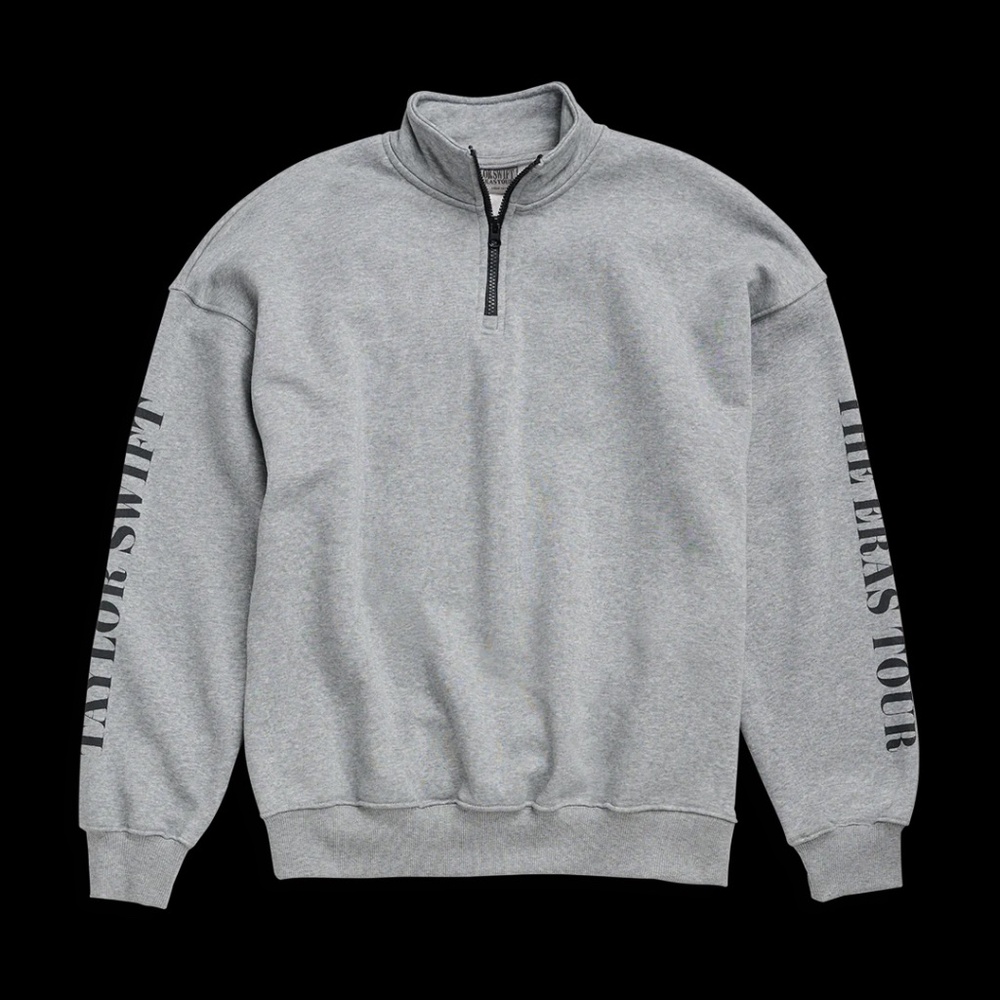 Taylor Swift The Eras Tour 2023 Official Grey Quarter-Zip - Size: Medium